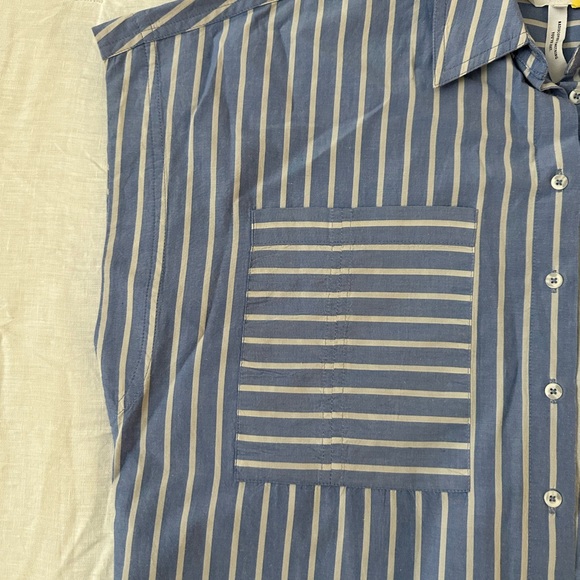 Apiece Apart - Soler Top - blue/white stripe - size small - Picture 5 of 7
